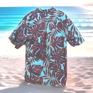Cookie Street NEW  Leaf‎ Print Hawaiian Shirt – Men's XL – NWT Aloha Style